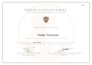 Zertifikat Erste Hilfe für Tiere